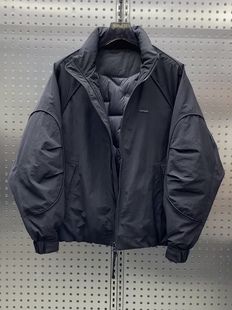 冬季新款立领羽绒服男潮牌百搭保暖加厚白鸭绒外套夹克男羽绒上衣