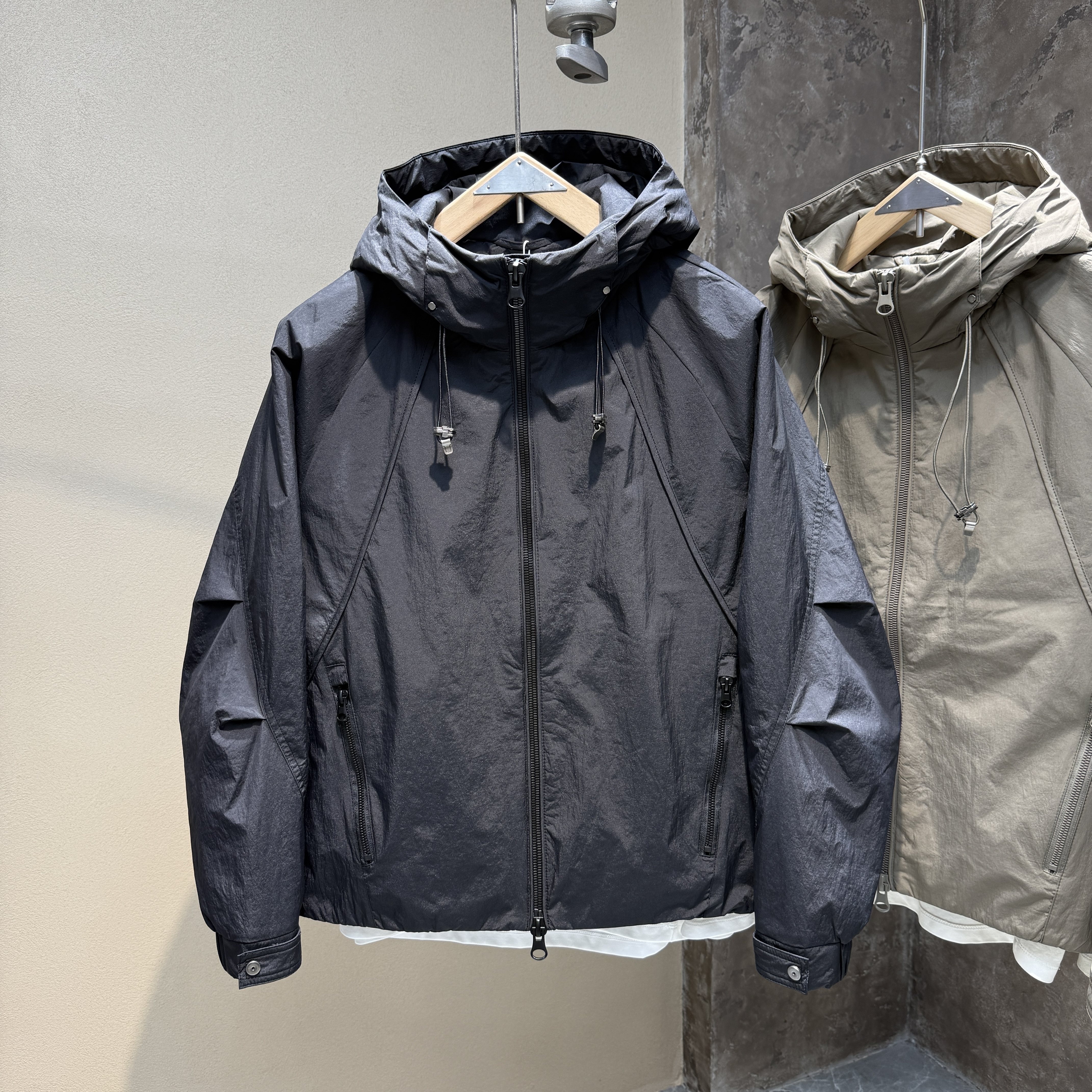 加棉冲锋衣秋冬季新款工装连帽棉服男防风二棉夹克男夹棉外套棉袄