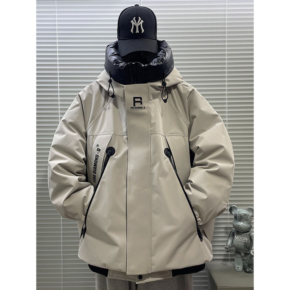 FD正品冬季绒羽绒服男士派克服潮牌时尚高充绒90白鸭保暖大衣外套