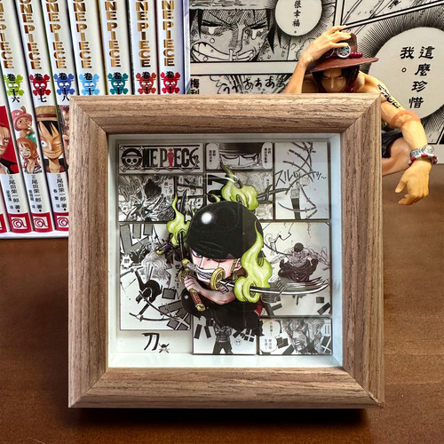 凹凸Panda手作海贼王OP索隆zoro纸艺立体精致桌搭挂画节假日礼物