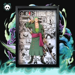 海贼王OP索隆Zoro索大纸艺立体装饰挂画GK手办桌搭共鸣节假日礼物