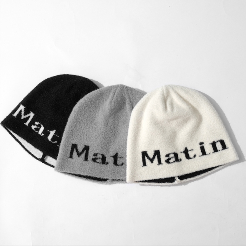 冷帽包头显脸小保暖字母ins秋冬