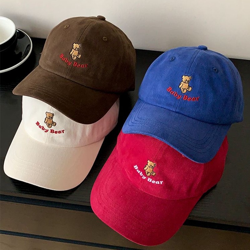 韩版可爱卡通小熊刺绣棒球帽女夏季百搭遮阳大头围显脸小鸭舌帽子,服饰配件/皮带/帽子/围巾,帽子,淘宝优惠券,粉丝福利购,淘宝优惠卷