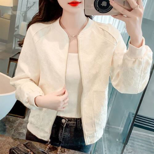 小香风提花棒球服外套女