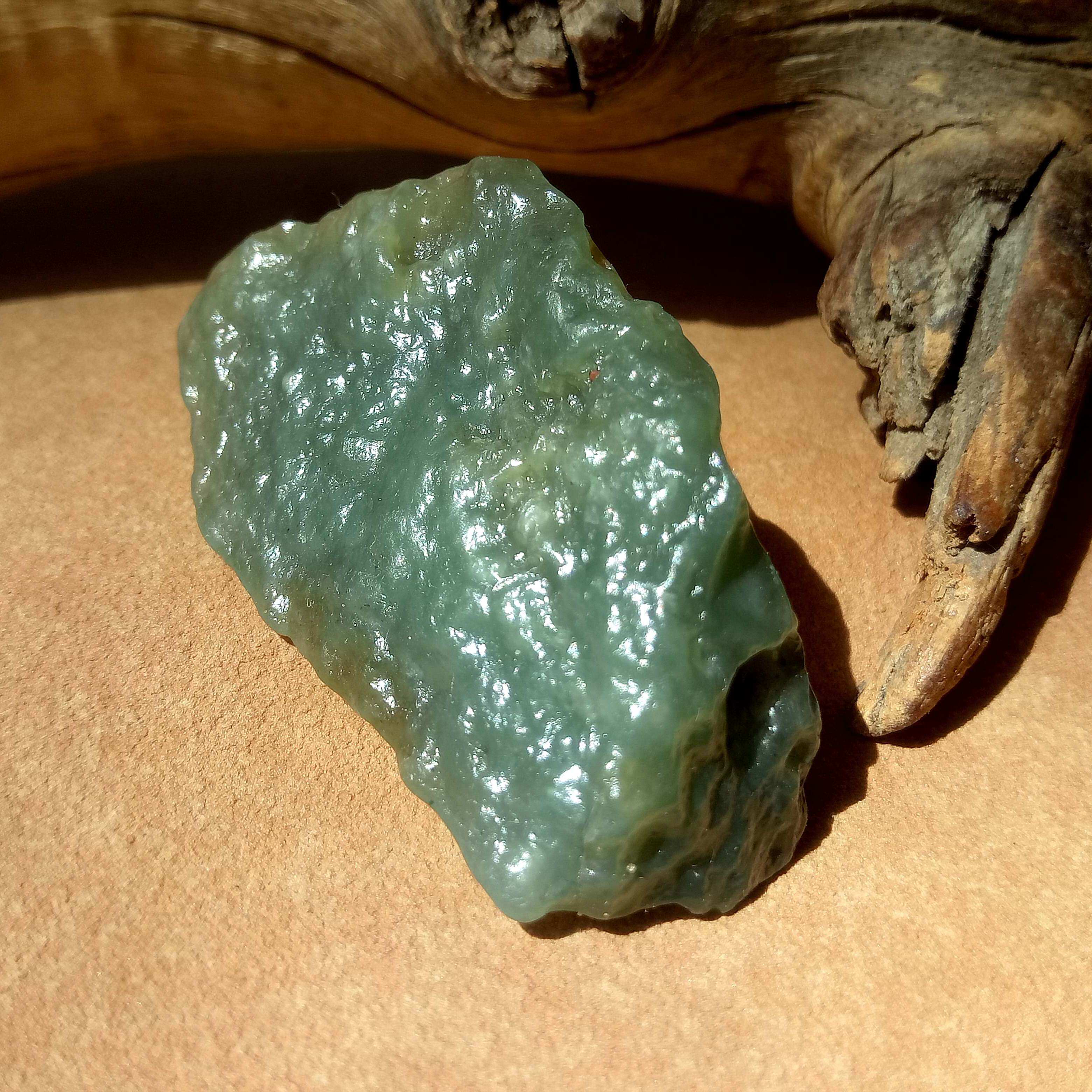 新疆若羌戈壁料原石 湖蓝青玉糖青油润象形戈壁料把玩吊坠挂件