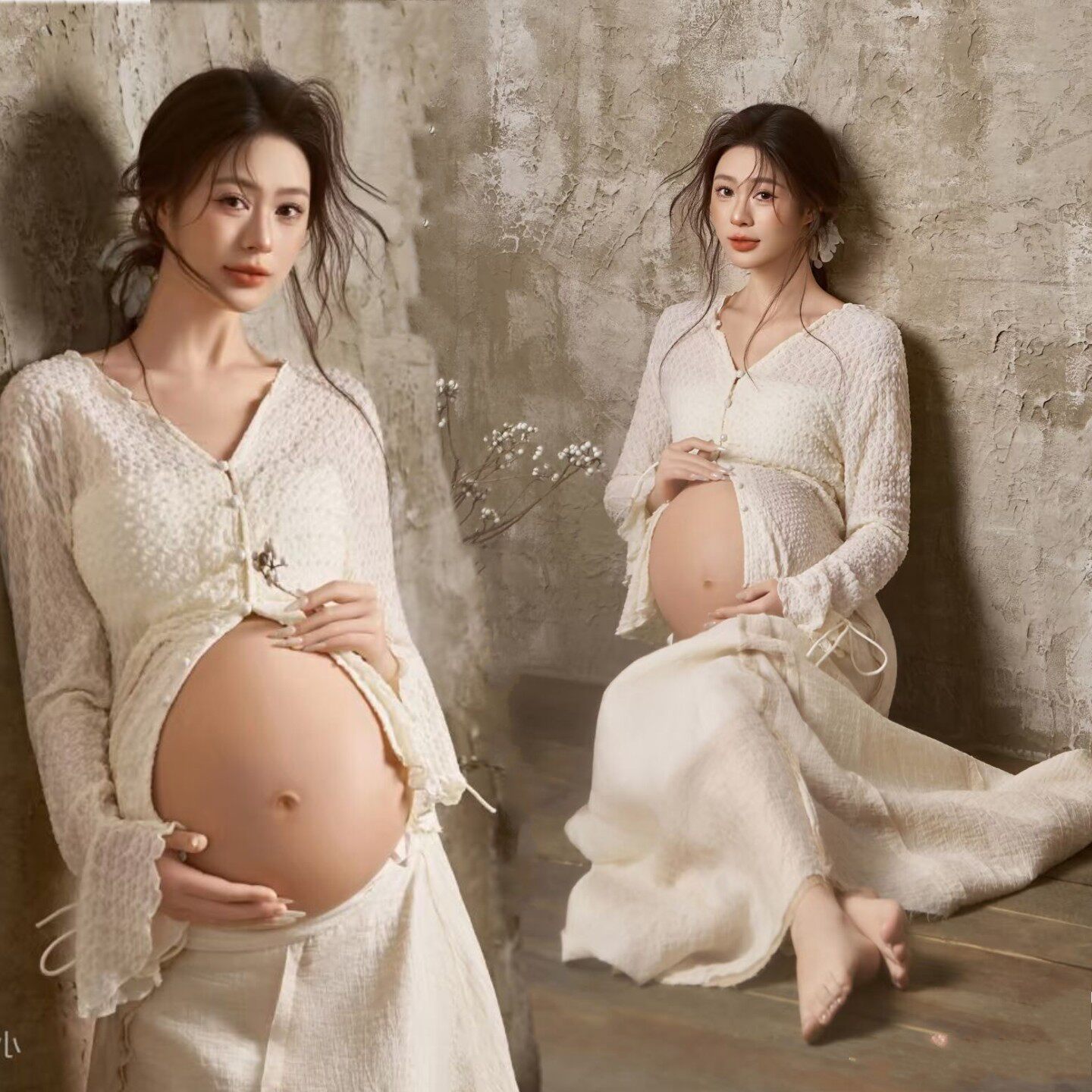 影楼新款孕妇拍照服装新中式衣服