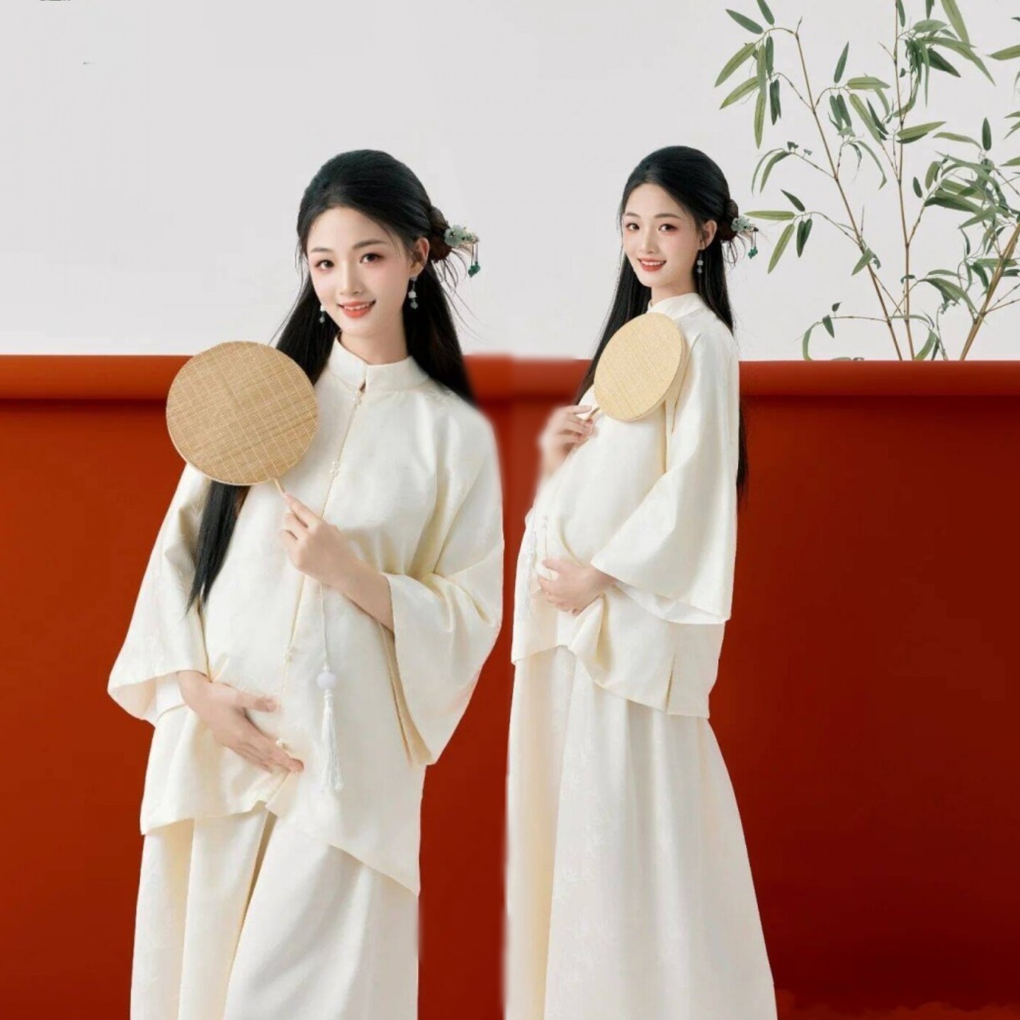 影楼新中式孕妇照摄影大肚子写真