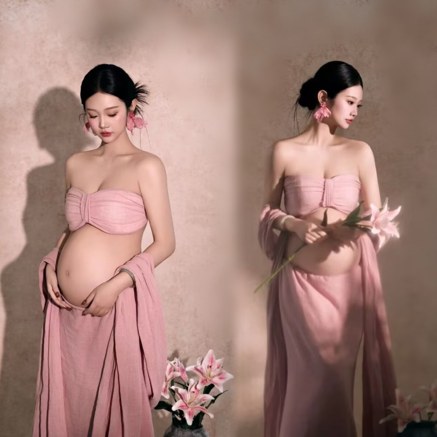艾美影赏法式复古孕妇摄影服