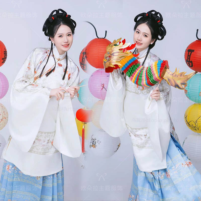 新中式孕妇拍照宋代复古唐装礼服
