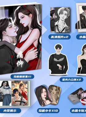 痛仰小说倪迦陈劲生画册集周边同款亚克力立牌小卡贴水晶相框照片