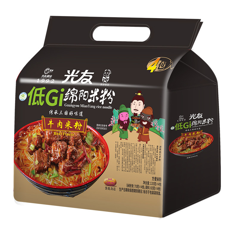 光友四川特产低Gi绵阳米粉细米线速食牛肉味宿舍冲泡即食方便粉丝