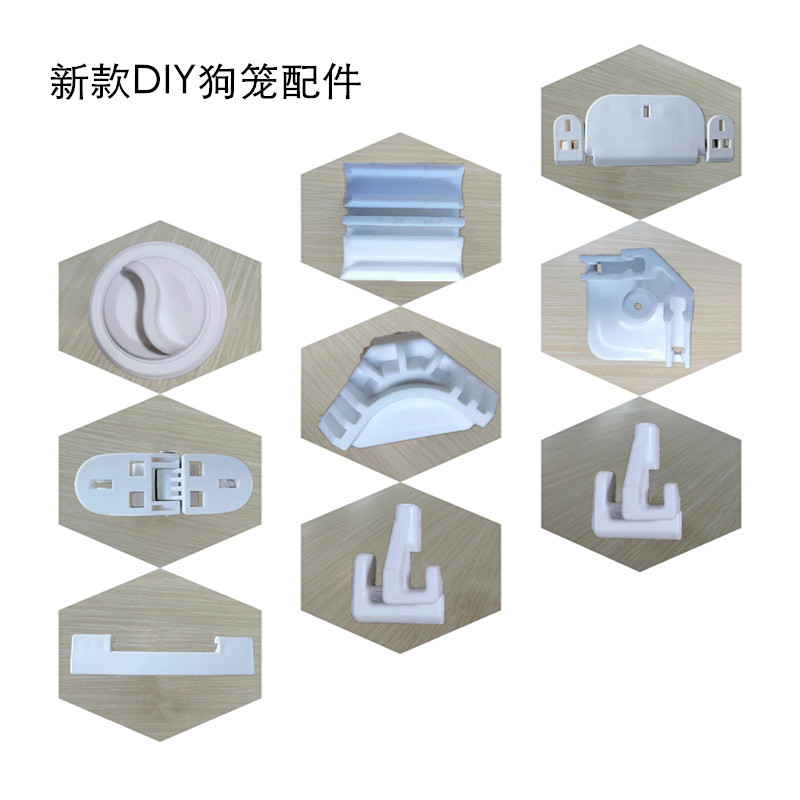 新款DIY方扣加粗加固狗笼中小型犬泰迪室内狗狗多层叠加笼子配件