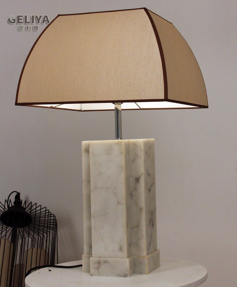 阿玛尼定制高档会所酒店Armani云石台灯别墅样板间客厅卧室床头灯