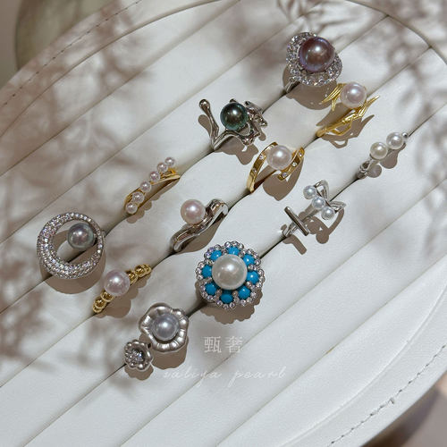 清仓特卖 精工S925纯银珍珠戒指一物一图戒圈开口可以调节