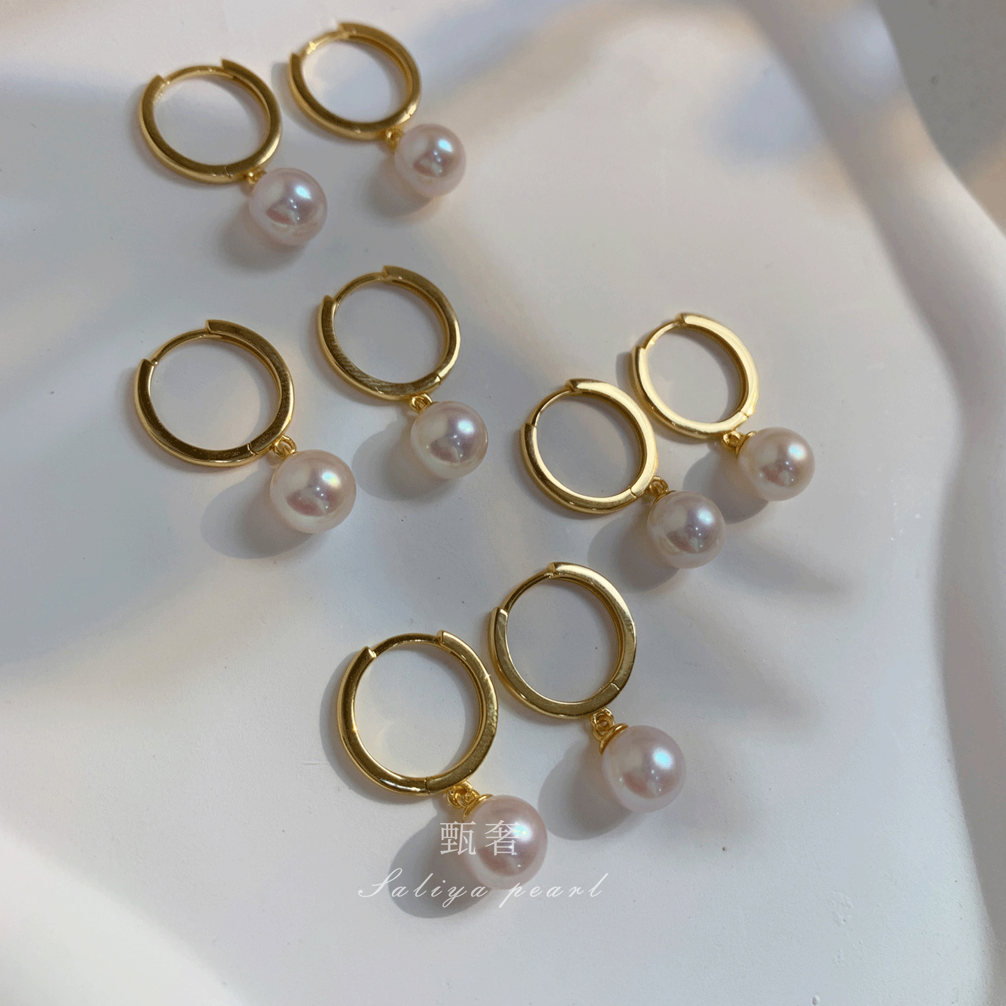 《悬月》刘亦菲同款耳环极光天然淡水珍珠耳扣经典圈圈纯银耳饰女,珠宝/钻石/翡翠,耳饰,淘宝优惠券,粉丝福利购,淘宝优惠卷