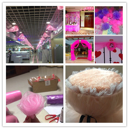 45米长 70厘米宽包花店场景布置结婚婚礼婚庆纱幔楼梯装饰纱婚彩