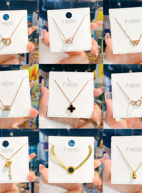 轻奢小众高级感钛钢项链女ins潮时尚百搭气质钛钢锁骨链网红颈链