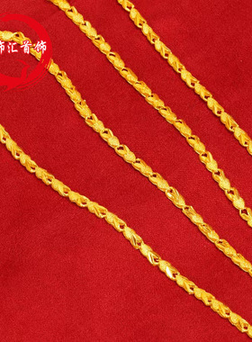 铜镀金小鱼倒模项链 直销女士项链 时尚越南沙金项饰