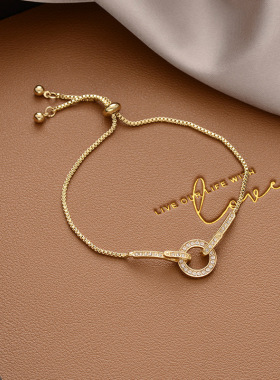 韩国东大门轻奢几何活动圆环手链女ins小众设计简约百搭学生饰品