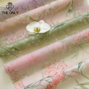 材料 纸花束内衬纸鲜花手工diy包装 薇艺 铃兰印花棉无纺布防水包装