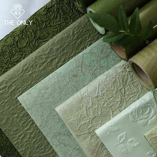 薇艺青衫绿色系包装纸包花纸