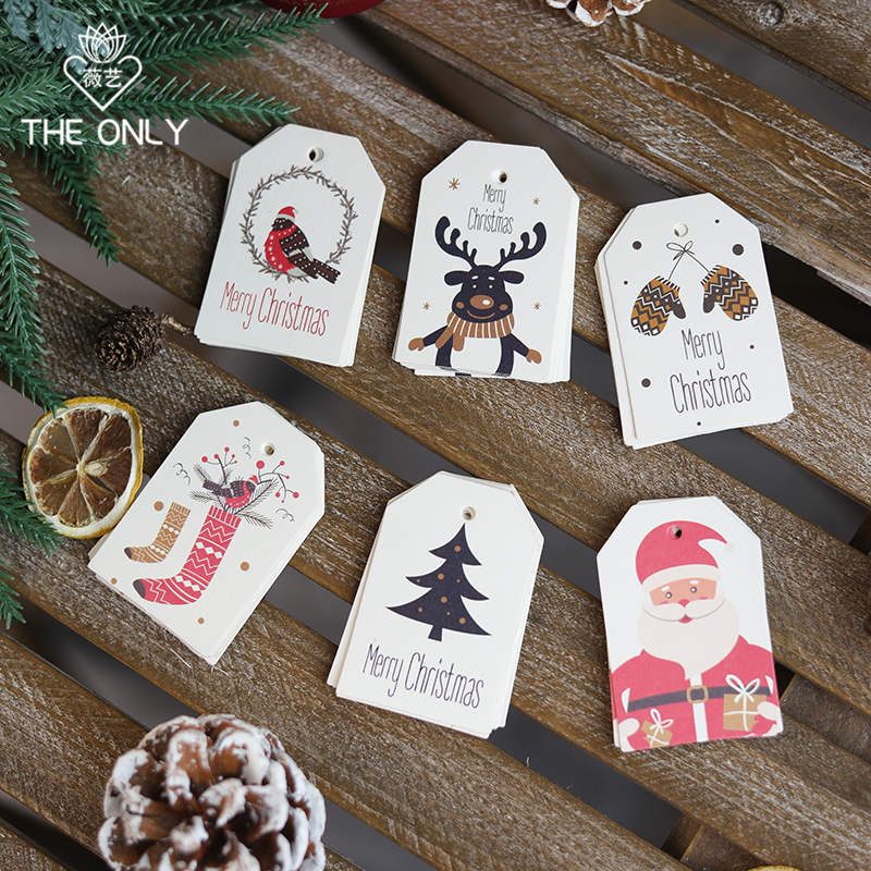 薇艺圣诞挂卡花艺装饰卡片