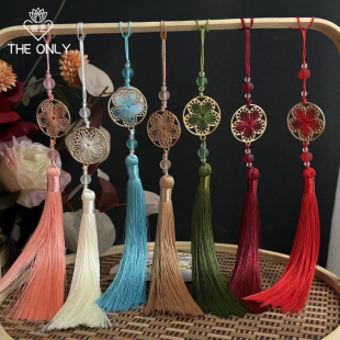 薇艺 饰材料 中秋节花好月圆流苏花篮配饰创意花艺花盒礼品装