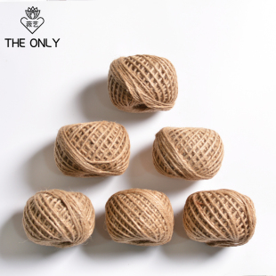 花店手工diy装 复古捆绑挂绳 饰品 彩色麻线绳子 薇艺本色黄麻绳