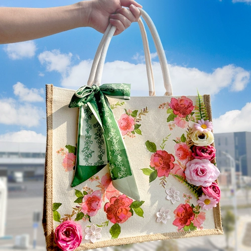 Бабочка кубика сумка Diy Mabine Material Anesthesia Сумки, бабочка Bone Bart Canvas Bag Сумка