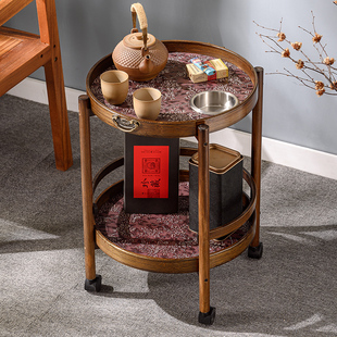 麻将桌茶水架角几掼蛋茶桌边柜置物架棋牌室打牌边几麻将机小茶几