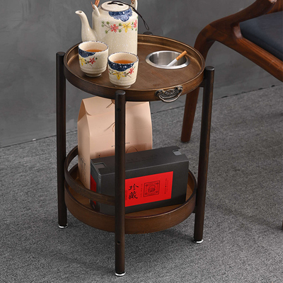 带烟灰缸圆形麻将桌茶几茶水架