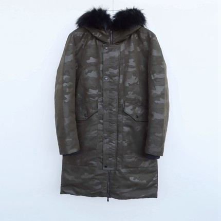 拉PT系列专柜撤柜大牌男装高级商务抗寒加厚保暖羽绒服2A2594军绿