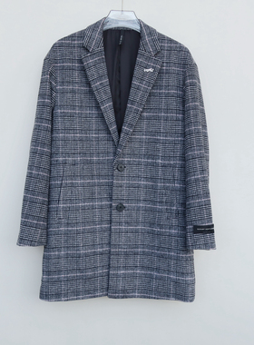 拉夏PT系列专柜撤柜男装冬商务高级羊毛绒毛呢西装外套2A2800格子