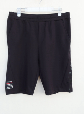 拉PT系列/S专柜男装 夏松紧中高腰针织运动休闲短裤2A2338黑色