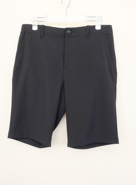 拉US系列S170专柜断码男夏季舒柔西装面料直筒休闲短裤2A5090黑色