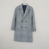 拉PT系列大牌撤柜男装 厚柔高档色织格子布宽松休闲风衣2A2806混色