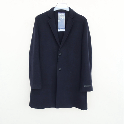 拉夏正品撤柜羊毛双面呢短大衣