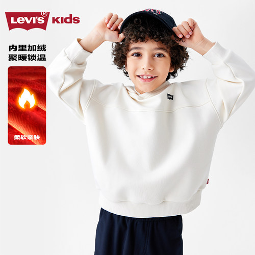 大logo连帽卫衣李维斯儿童
