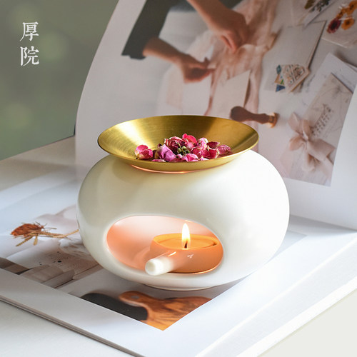 厚院【乐笙】简约陶瓷烤茶炉可干烧隔火香薰炉瑜伽室内精油扩香器