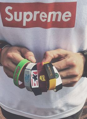 凯里欧文Deuce硅胶手环GO国旗地图handlelife瓶子款划扣腕带饰品