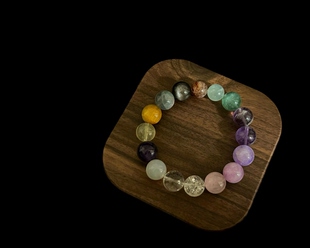 「万彩永恒」天然水晶多宝手串小众时尚 手链 转运情侣男女款