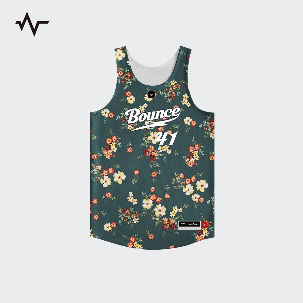 BOUNCE GYO定制花卉特别版球衣篮球服套装可印字号定个性队服男女