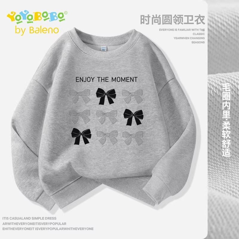 baleno班尼路女童加绒圆领卫衣图片