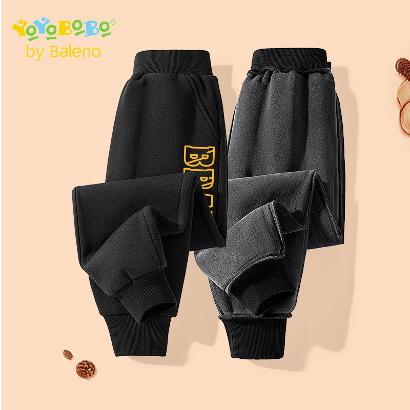 班尼路童装YBB系列男童休闲裤秋冬款儿童加绒运动长裤男大童裤子