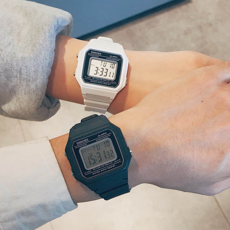 ins超火数字式原宿风手表男女学生韩版简约潮流ulzzang情侣电子表