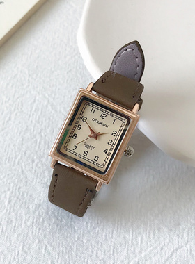 chic小众手表女ins风小巧迷你气质方形休闲百搭简约精致复古港风