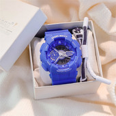克莱因蓝手表男孩女生中学生防水夜光高级感时尚 大表盘运动电子表