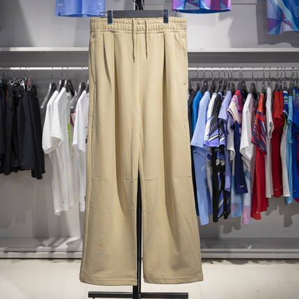 李宁卫裤男子2023秋季新款休闲时尚全棉透气直筒运动长裤AKLTC53