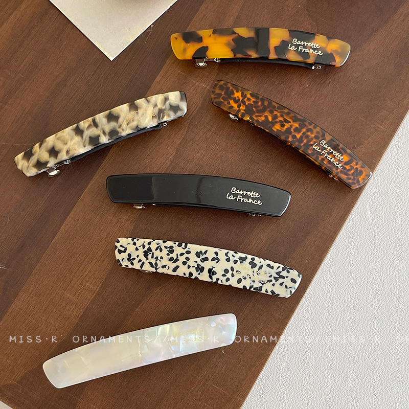 法式醋酸弹簧夹发夹半扎发发卡