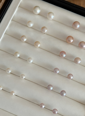 紫色S999纯银天然淡水珍珠耳钉女饰高级感轻奢睡觉免摘养耳洞耳环